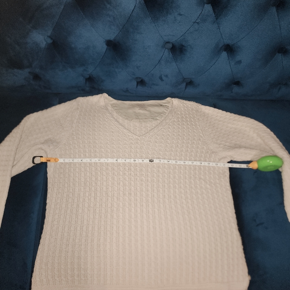 Talbots Cable Knit Cream Button Cuff Sweater Xl - image 8